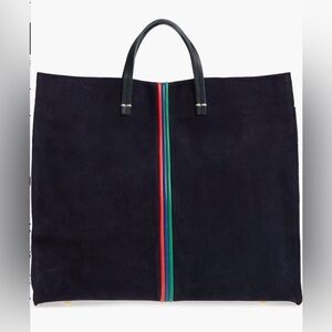 Clare V Simple Stripe Nubuck Tote